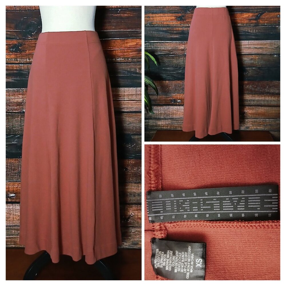 Lukastyle Maxi Skirt XS Clay Flared Elastic Waist